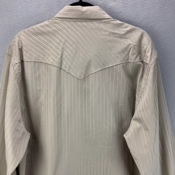 Rodeo Clothing Co Shirt Mens Extra Large Tan Pearl Snap Western Rodeo Cowboy‎ - Picture 5 of 15